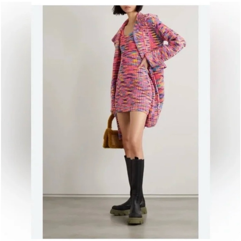 STAUD Gardenia mini dress and long cardigan both XS